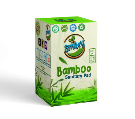 Eco Smile® Premium Bamboo Organic Sanitary Pads XL-320mm (15 Pcs Pack)