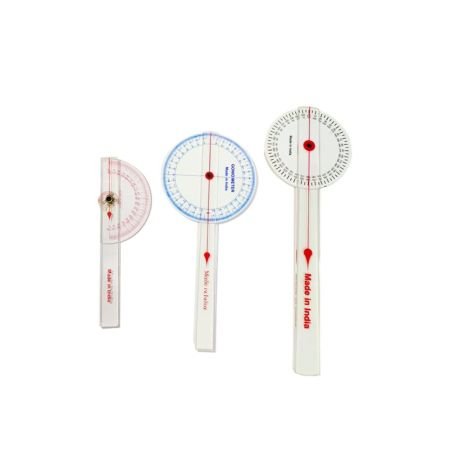 Goniometer Degree Protector Angle Finder Arm Rule professional Measurement Scale for Physiotherapy | Plastic Set of 3 (Small, Medium, Large)