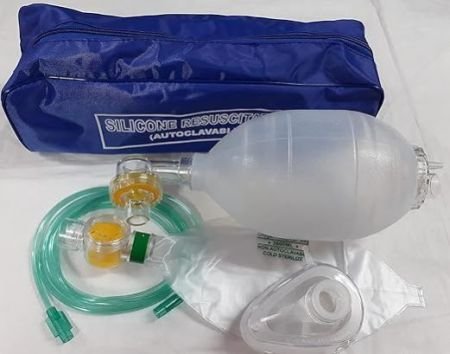 Adult Ambu Bag | Resuscitation Bag | Silicone Reusable Oxygen Reservoir Bag for Hospital