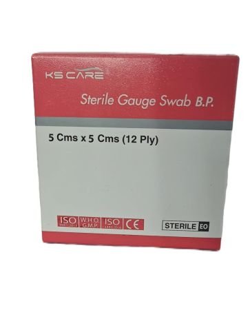 Sterile Gauze Swabs 5cm x 5m (12 Ply) 4 pcs in pouch packing of 10 pouches 40 gauze piece